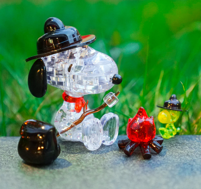 Play N Learn 3D Crystal Puzzle Snoopy Camping | STEM Jigsaw Brain Teaser
