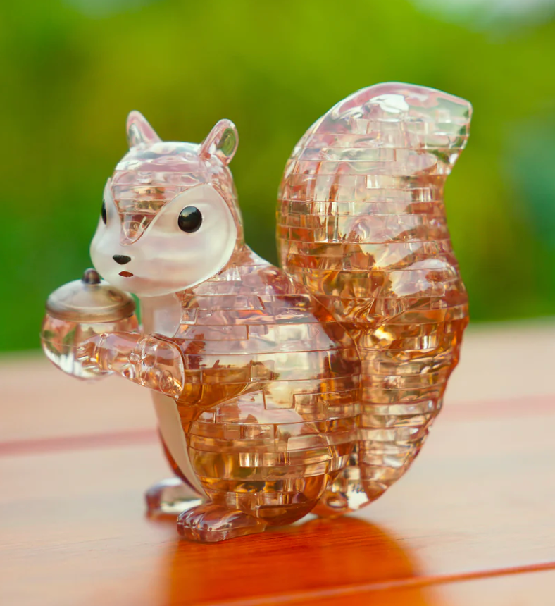Jigsaw Play and Learn 3D Crystal Puzzle Squirrel