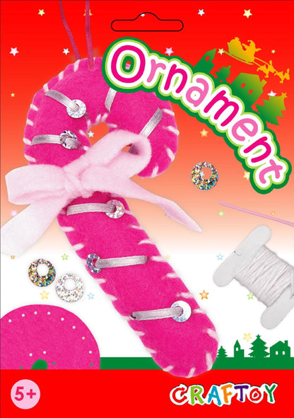 Play N Learn Art & Craft Christmas Candy Stick Ornament DIY Kit | Festive Craft Fun