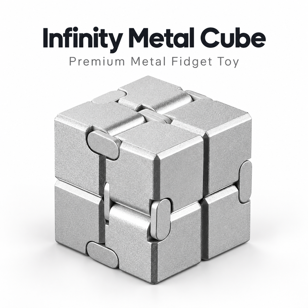 Play N Learn Infinity Metal Cube – Magnetic Fidget & Stress Relief Toy