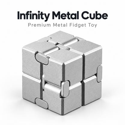 Play N Learn Infinity Metal Cube – Magnetic Fidget & Stress Relief Toy