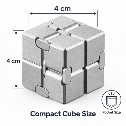 Play N Learn Infinity Metal Cube – Magnetic Fidget & Stress Relief Toy
