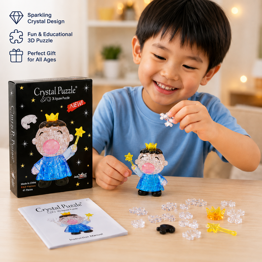 Play N Learn 3D Crystal Puzzle Sanrio Minna No Tabo | Jigsaw Brain Teaser & Display Gift