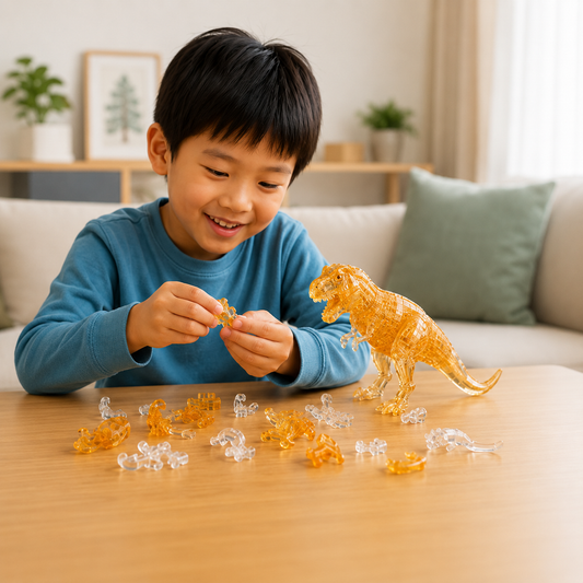 Play N Learn 3D Crystal Puzzle Tyrannosaurus T-Rex | STEM Jigsaw Brain Teaser