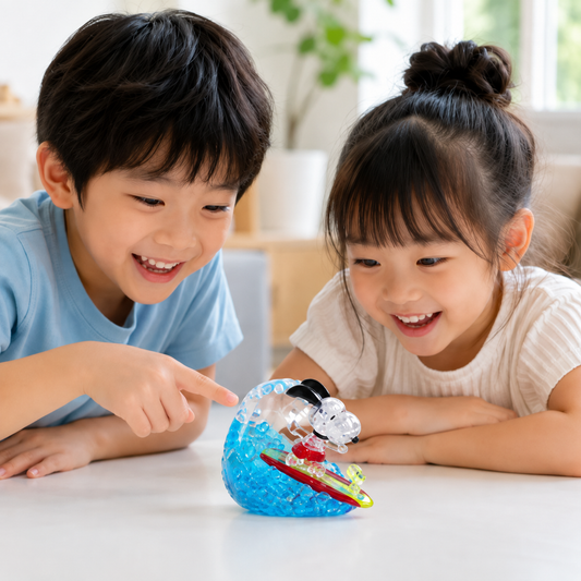 Play N Learn 3D Crystal Puzzle Snoopy Surfing | Jigsaw Brain Teaser & Display Gift