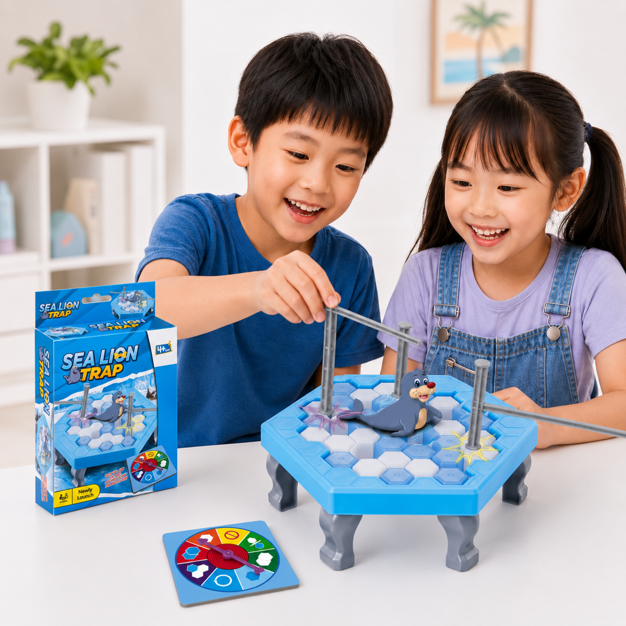 Play N Learn 707 Sea Lion Trap Ice Blocks Game | Strategy & Quick Thinking Game for 2+ Players