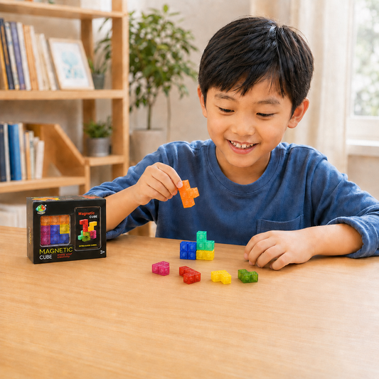 Play N Learn Magnetic 3D Tangram Cube | Spatial Reasoning Puzzle