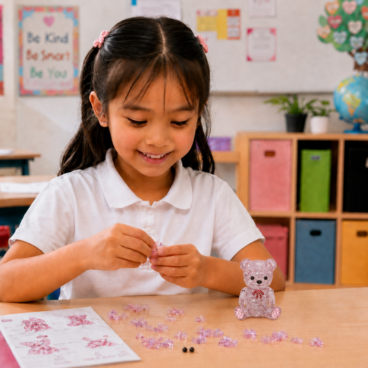 Play N Learn 3D Crystal Jewel Bear Lily | Jigsaw Puzzle Building & Spatial Skills