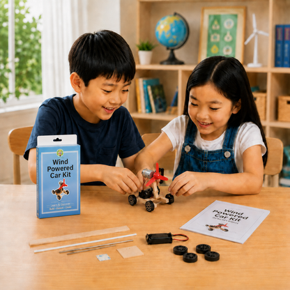Play N Learn Self-Assembly Wind Powered Car | STEM Renewable Energy Kit