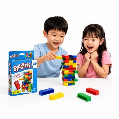 Play N Learn 707 Stackers Board Game | Family Fun Balancing & Stacking Game
