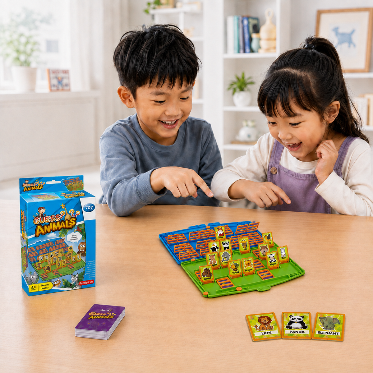 Play N Learn 707 Guess The Animals Board Game | Family Fun Guessing Game