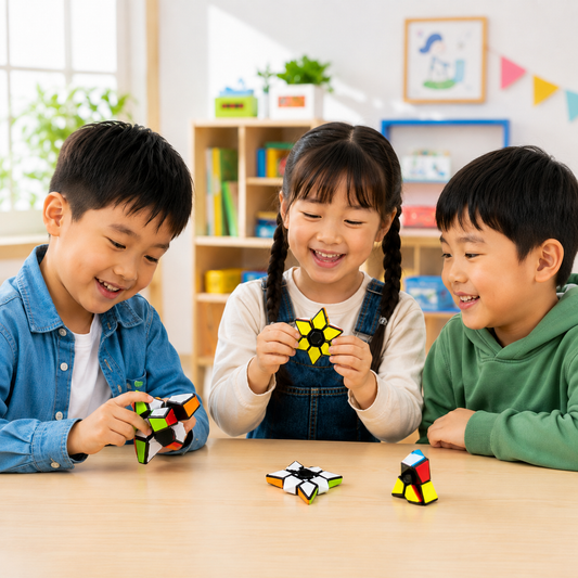 Play N Learn IQ Rubik Fidget Spinner | 2-in-1 Puzzle & Party Gift