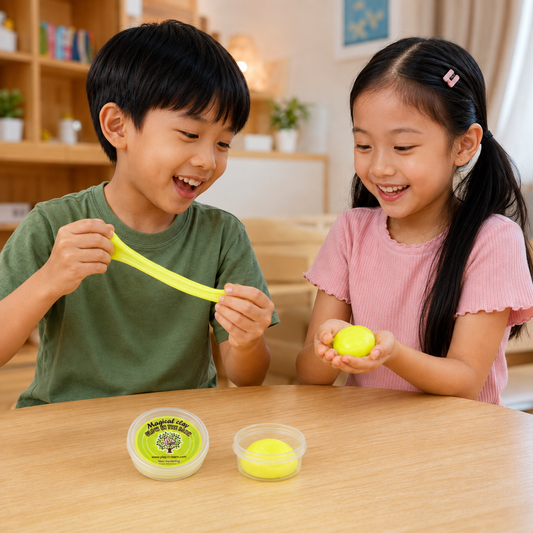 Play N Learn Magical Clay Glow In The Dark Putty Yellow | Imaginative Party Gift