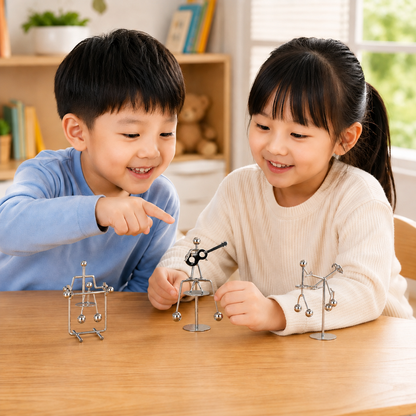 Play N Learn Mini Metal Kinetic Desktop Balancing Toy | Stress Relief Desk Décor