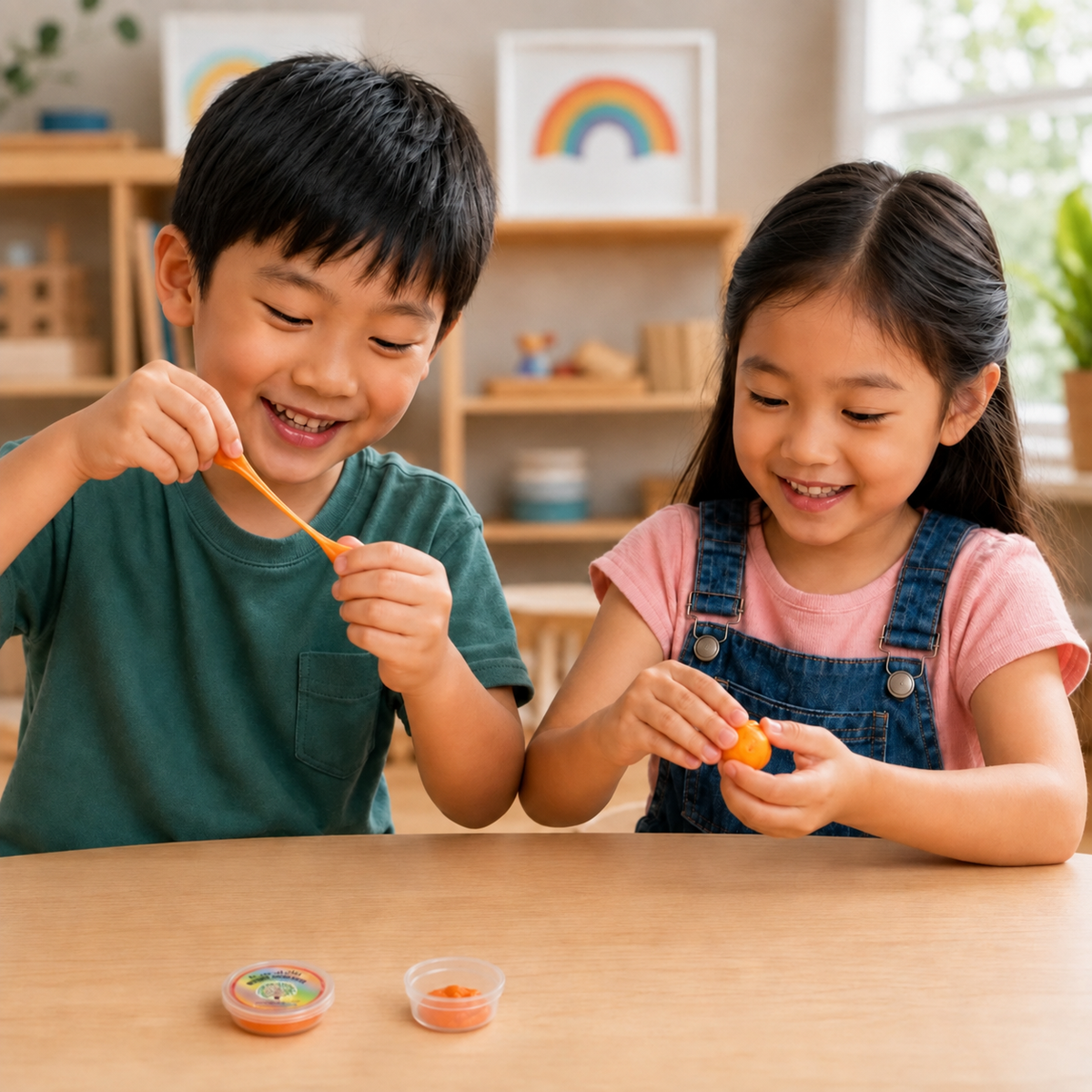 Putty Imaginative Play N Learn Party Gift Magical Clay Colour Changing Orange