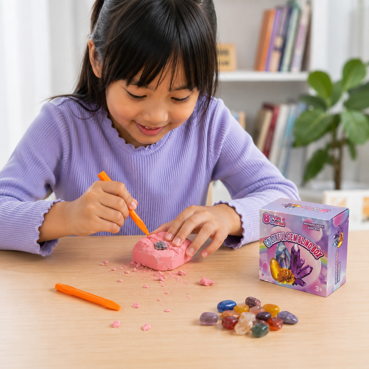 Play N Learn Dig A Gem Excavation Kit | Gemstone Discovery Party Gift