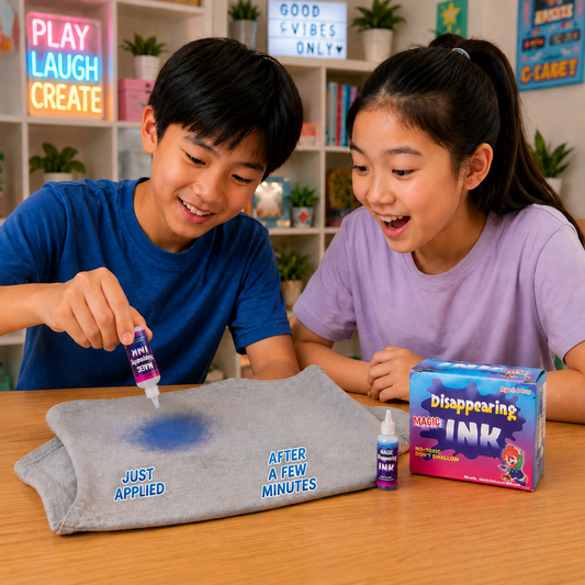 Play N Learn Magic Disappearing Invisible Ink Prank Toy | Party Gift Set (4 Bottles)