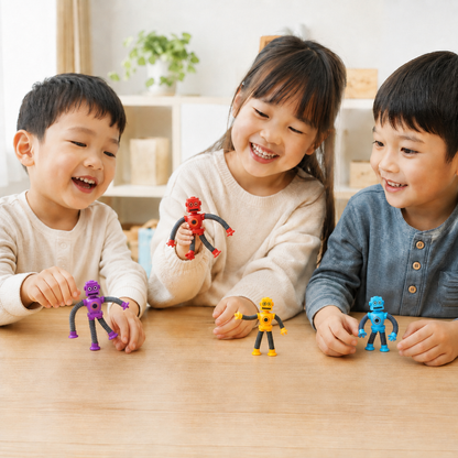 Play N Learn Fun Stretchable Pop Tube Robot Fidget Toy | Party Gift (Random Colour) 1 Piece