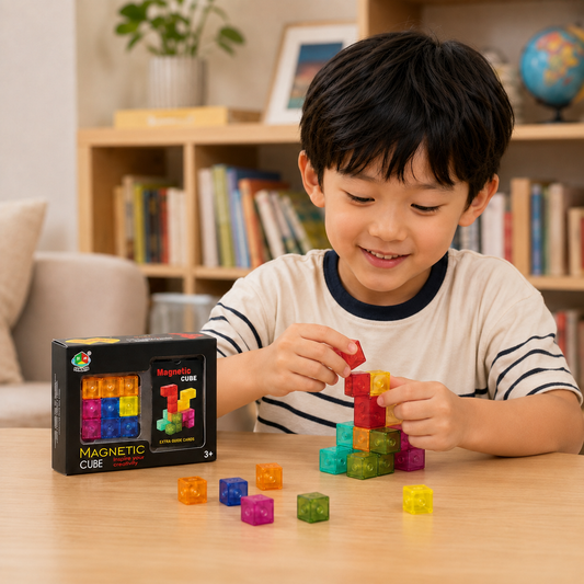 Play N Learn Magnetic 3D Tangram Cube | Spatial Reasoning Puzzle