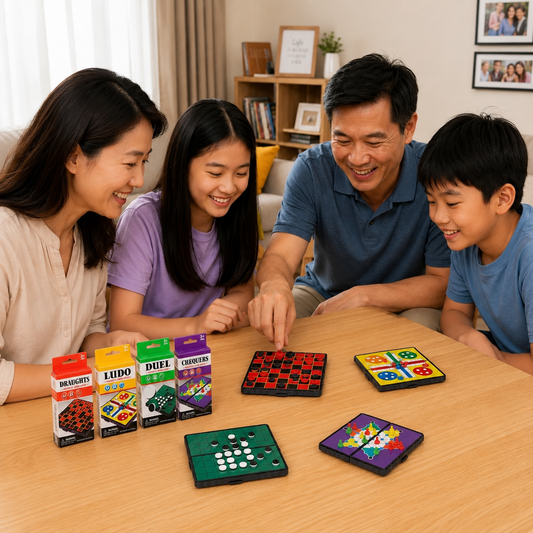 Play N Learn Mini Magnetic Travel Games | Ludo, Checkers, Reversi & Chinese Checkers
