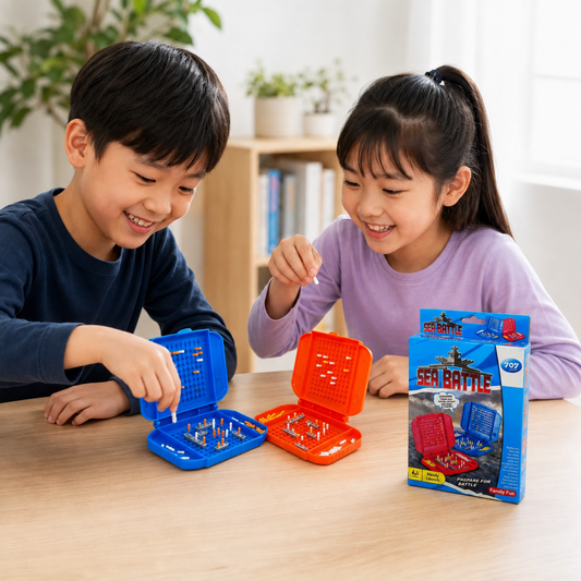 Play N Learn 707 Sea Battle Strategy Game | 2-Player Math Skills & Coordinates Game