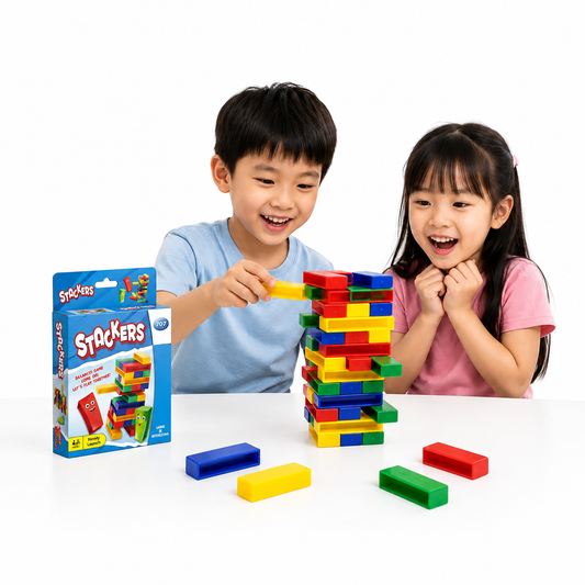 Play N Learn 707 Stackers Board Game | Family Fun Balancing & Stacking Game