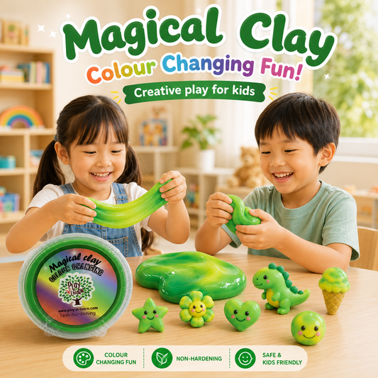 Play N Learn Magical Clay Colour Changing Green | Party Gift Putty