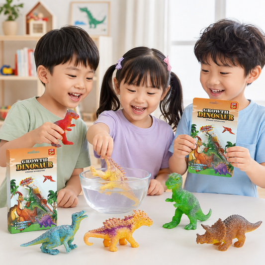 Play N Learn Huge Grow Dinosaur Toy | Water-Expanding Dino (Random Design)