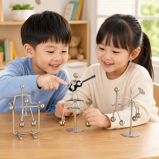 Play N Learn Mini Metal Kinetic Desktop Balancing Toy | Stress Relief Desk Décor