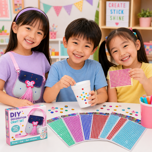 Play N Learn Craft Gem Stickers 1 Sheet | Sparkly Party Fun & Craft Decoration