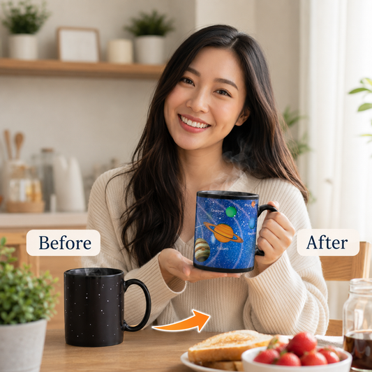 Play N Learn Magic Heat Colour Changing Planets Mug | Space Lover Gift