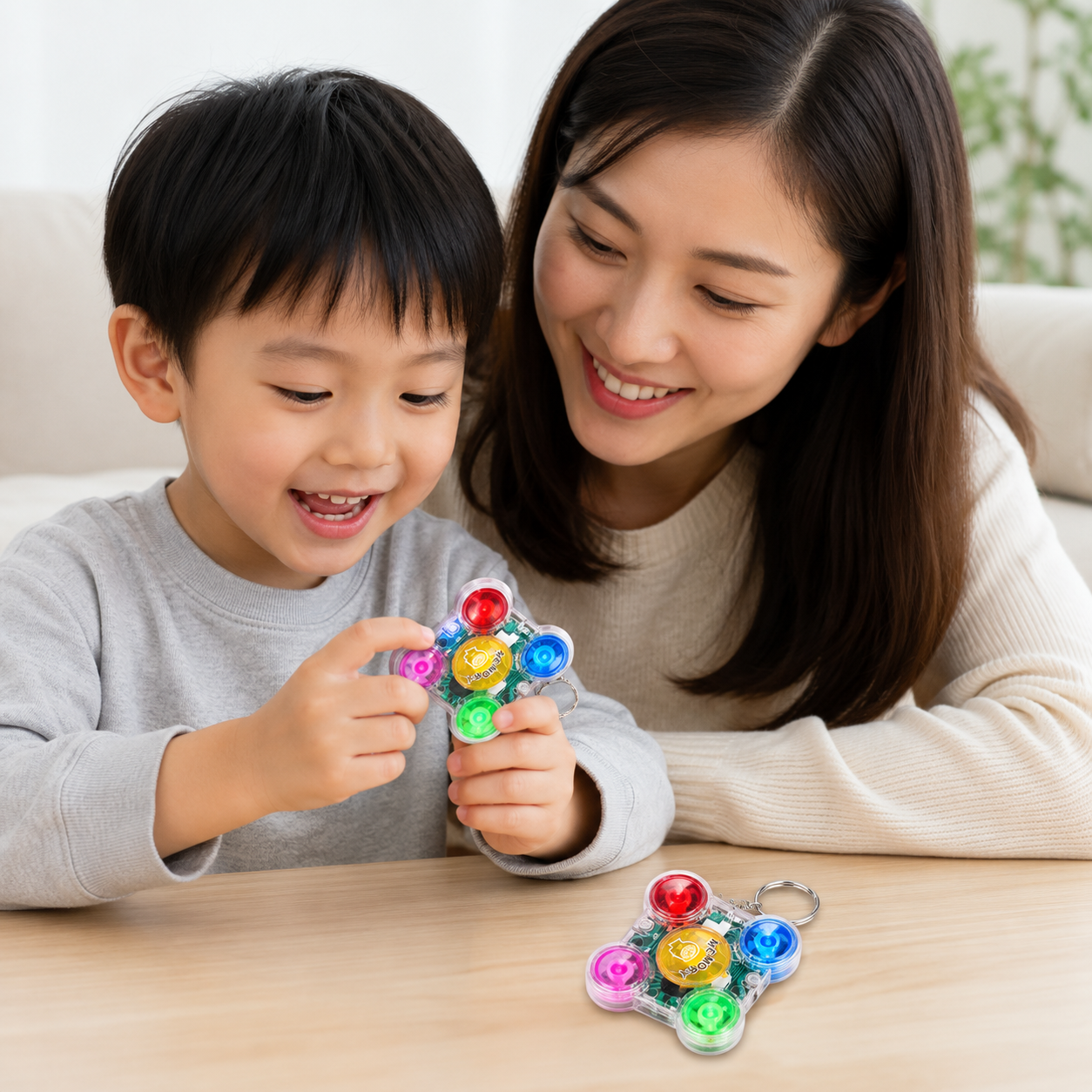 Play N Learn Fidget Light and Colours Memory Game Keychain | Party Gift Toy (Random Colour) 1 Piece
