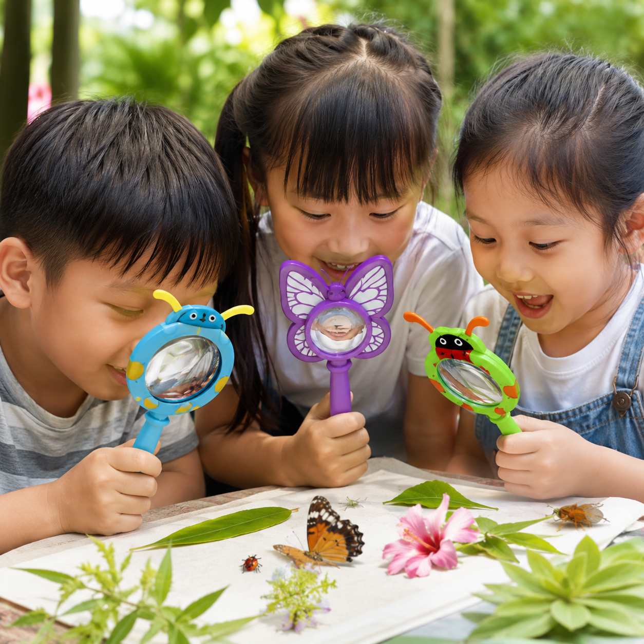 Play N Learn Cute Cartoon Pocket Magnifier for Kids | Outdoor Exploration Toy (Random Design)