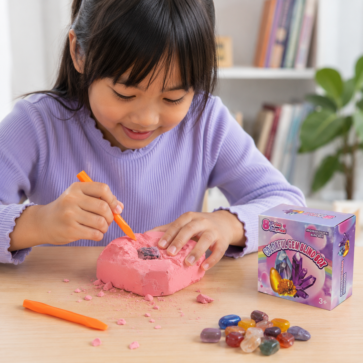 Play N Learn Dig A Gem Excavation Kit | Gemstone Discovery Party Gift