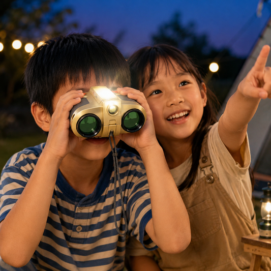 Play N Learn Binoculars with Light-Up Nightscope | Outdoor Exploration Toy for Kids