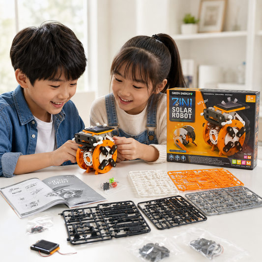 Play N Learn STEM 7-in-1 Solar Robot Kit | DIY Self-Assembly Science Toy