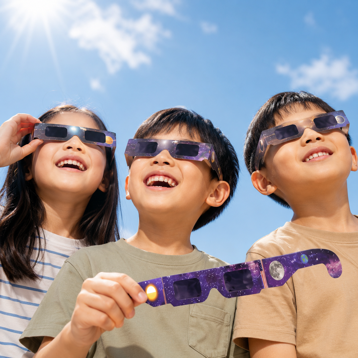 Play N Learn Paper Solar Eclipse Glasses | Safe Solar Viewing Lenses