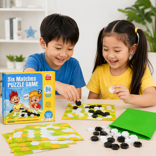 Play N Learn Six Matches Puzzle Board Game | 2-Player Strategy & Math Skills Game