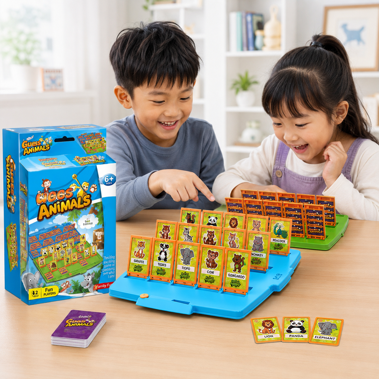 Play N Learn 707 Guess The Animals Board Game | Family Fun Guessing Game