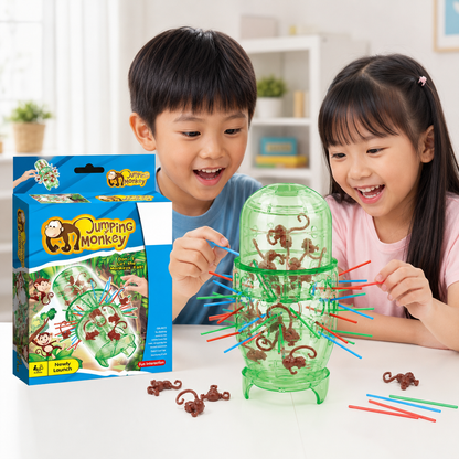 Play N Learn 707 Jumping Monkey Board Game | Family Fun Launching Game