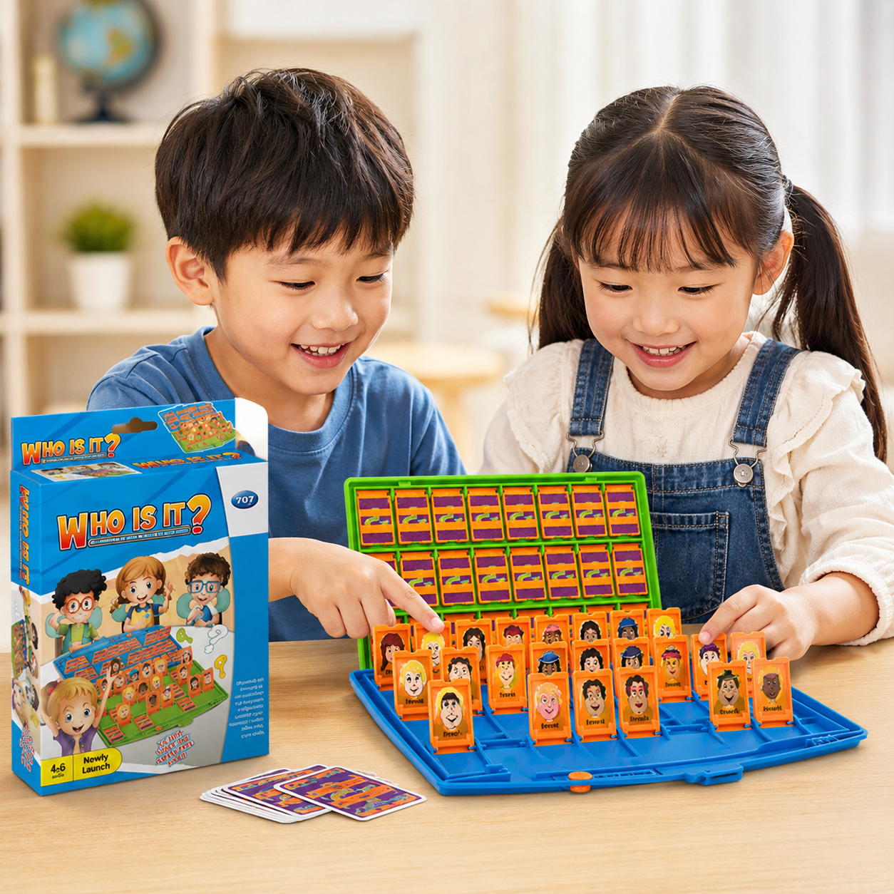 Play N Learn 707 Who Is It Board Game | Family Fun Guessing & Deduction Game
