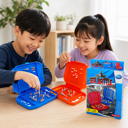 Play N Learn 707 Sea Battle Strategy Game | 2-Player Math Skills & Coordinates Game