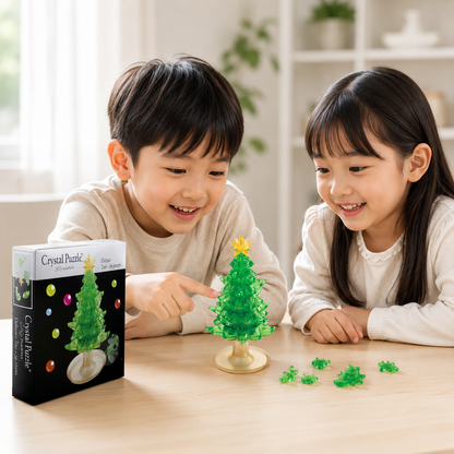 Play N Learn 3D Crystal Puzzle Tree | Decoratable Christmas Jigsaw Brain Teaser & Gift