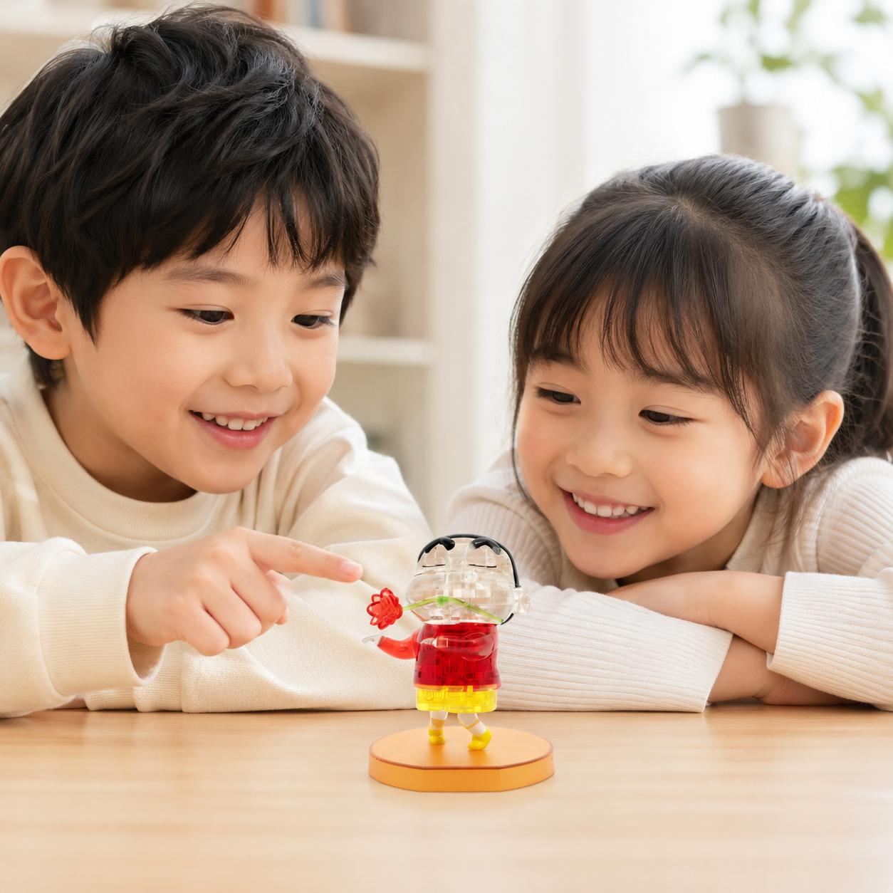 Play N Learn Sanrio Crayon Shinchan 3D Crystal Puzzle – 42-Piece Bobblehead Display