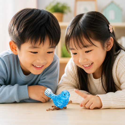 Play and Learn Jigsaw Play & Learn 3D Crystal Puzzle – Blue Bird, 48 Pieces
