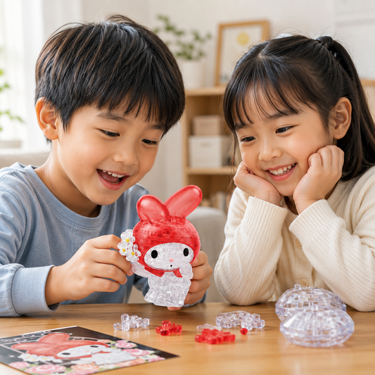 Play N Learn Sanrio My Melody Flower 3D Crystal Puzzle | Character Collectible & Spatial Learning
