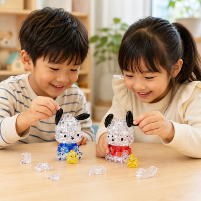 Play N Learn Sanrio Pochacco Dog 3D Crystal Puzzle | Character Collectible & Spatial Learning