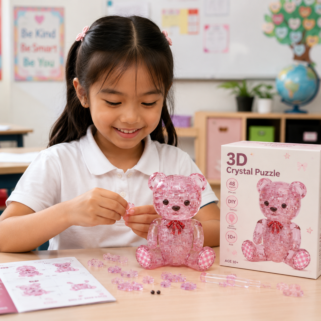 Play N Learn 3D Crystal Jewel Bear Lily | Jigsaw Puzzle Building & Spatial Skills