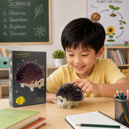 Play N Learn 3D Crystal Hedgehog Gift | Jigsaw Puzzle Building & Spatial Skills