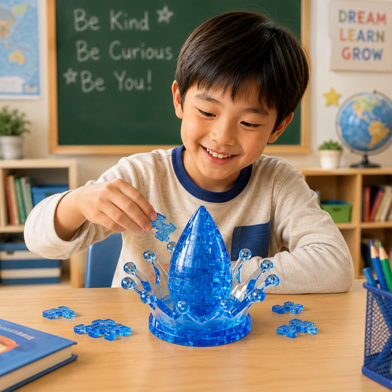 Play N Learn 3D Crystal Water Crown Gift | Jigsaw Puzzle Building & Spatial Skills